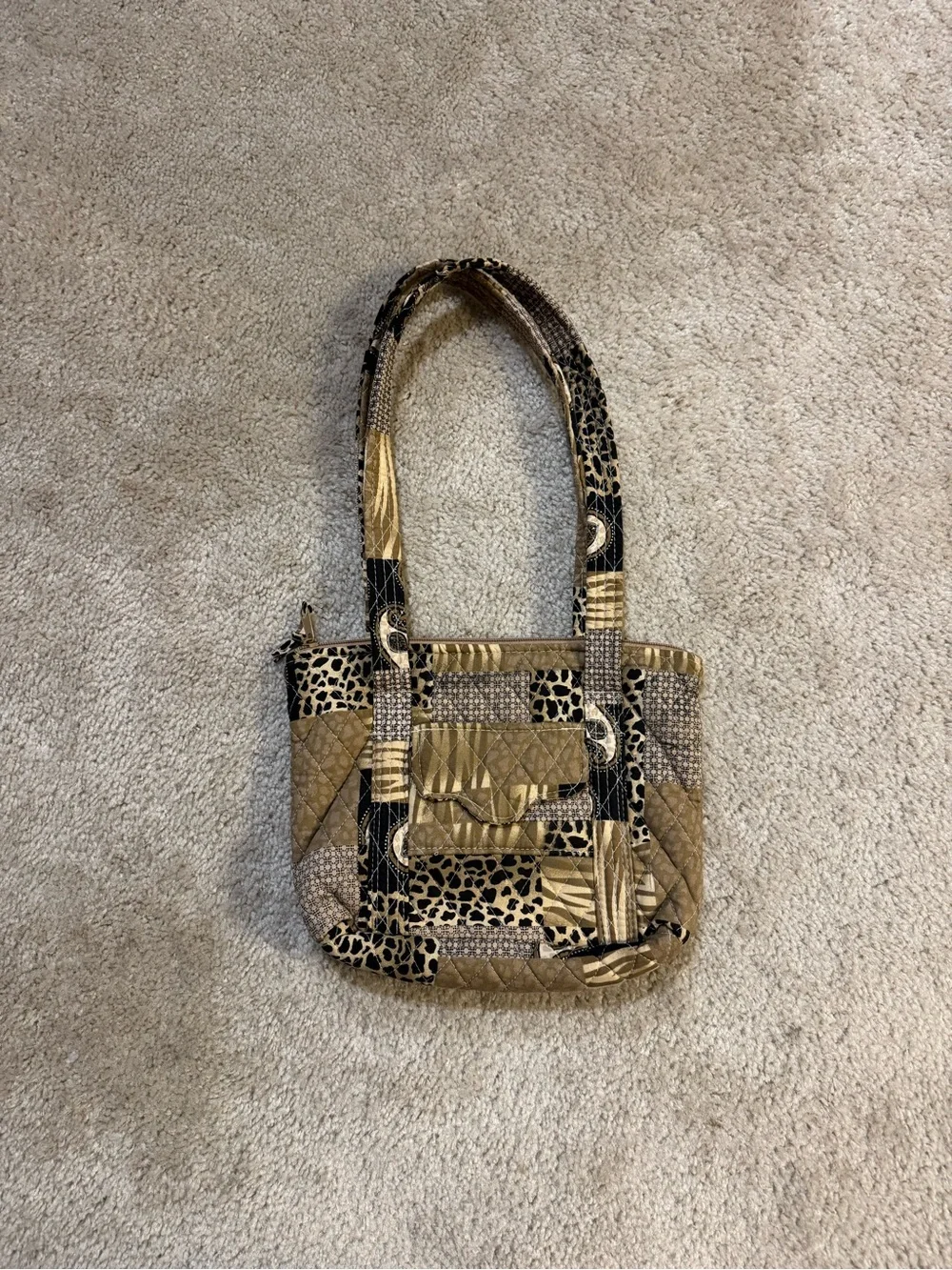 Vintage Y2K Tanya Lee Patterned Quilted Tote Bag - Paisley, Zebra, Cheetah